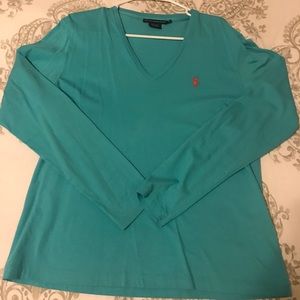 Ralph Lauren Sport Long Sleeve V-neck Shirt